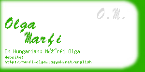 olga marfi business card